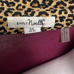Simply Noelle  Merlot and Leopard Button down  NIGHTSHIRT Size XXL 16-18 Photo 4