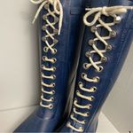 Ilse Jacobson Rubber rain boot tall lace up dark indigo EU 38 US 8 Blue Photo 2