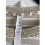 Lululemon‎ Womens 4 Tan Striped Short Sleeve Top Athleisure Photo 1