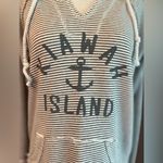 Blue 84 Kiawah Island Nautical Fishermen Striped Hoodie with Anchor Graphic Photo 1