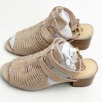 Bella Vita Pink Leather Upper Ankle Straps Open Toe Chunky Heel Sandals, Size 7 Photo 7