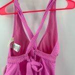 Jessica Simpson Tankini Top Size Small NWT Pretty in Pique Cross Back Pink Swim Photo 4
