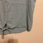 Weatherproof  Linen Light Blue Button-Down Shirt Photo 6