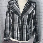 Black Rivet  - Black and White Plaid Zipper Jacket - L Photo 0
