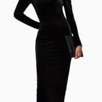 All Saints Velvet Black Off-Shoulder Dress Photo 0