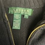 Lauren Ralph Lauren Epaulet Gold Arm Patch Zip Sweater Black Size undefined Photo 5
