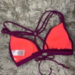 Time & Tru purple floral embroidered bikini top women's size medium Photo 1