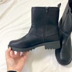 Jellypop NEW  Black Gray Fabric Chunky Buckle Harness Biker Combat Boots US 9 M Photo 4