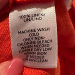 Loft Ann Taylor  Orange Linen Mini Dress Sz 4 Photo 3