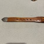 Vintage 1991 Beaded Native American Southwestern Leather Belt size 36 Brown Photo 2