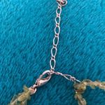 Stone Double Strand Floral Statement Necklace Flower Green Gunmetal Bright Heavy Photo 4