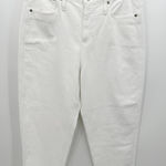 J.Crew Peggy High-Rise White Cotton Blend Denim Tapered Jeans Women's Size 32 Photo 0