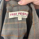 Free People  Rianne Plaid Single Button Blazer puff sleeve Size Large Photo 7