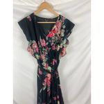 City Chic Misty Floral Maxi Dress Black Size 16 Photo 5