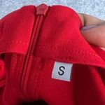 Revolve X  Pants Women Small red Jordayn Tie Waist Split Ankle Pants Photo 7