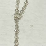 Vintage Napier Silvertone Rhinestone Lariat Necklace‎ Jewelry Silver Photo 1