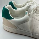 J.Crew Factory Court Sneakers White Green Leather Low Top Shoes‎ Size 9H FA23 Photo 11