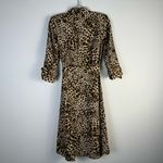 Calvin Klein  Animal Print Leopard Cheetah Shirt Dress 4 Brown Tan Photo 7