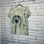 Cream and White Graphic Short Sleeve Tee SZ L Dandelion Streetwear Crew Neck Green Size L Photo 7