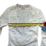 Free People Women’s XS Babes in Bandeaus Bodysuit White Long Sleeve Lace Sheer Photo 7