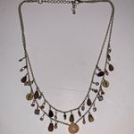 Banana Republic Antiqued Gold Tone Double Strand Necklace. Photo 0
