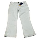 Lee NWT Flared Crop Mid Rise Jeans Lt Blue Size 12 Boho Chic Carpenter Photo 0