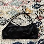 Princess Polly Black Satin Cropped Halter Top 8 Photo 0
