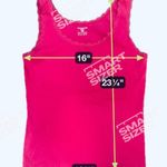 Jones New York  Y2K Fuschia Hot Pink Lace Trim 100% Cotton Tank Top Athleisure Photo 2