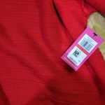 Vince Camuto  Edged Crewneck Sweater In Bright Cherry XS Photo 7