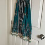 Teal Sleeveless women’s Striped Long Vest Green Size undefined Photo 4