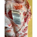 Sigrid Olsen 100% Linen Shirt Dress Size Small Red White Shell Ocean Print Photo 5