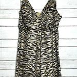 Swimsuits For All Swim Dress Handkerchief Hem Metallic Zebra Print Size 28 Tan Photo 1