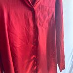 Victoria's Secret  Red Satin Blouse Photo 5