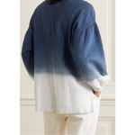 Apiece Apart  Delle Blue White Ombre Organic Cotton Jersey Oversized Sweater S Photo 10
