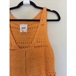 Aerie  Bright Orange Open Knit Scoop Neck Sleeveless Sweater Tank Top Shirt XL Photo 2