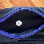 Lululemon Run Fast Free Crop in Black / Tonka Stripe Burnout Pigment Blue Photo 6