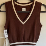 Sunday Best (Aritzia) Brown Cropped Sweater Vest XS | V Photo 0