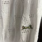 Le Tigre White and Yellow Crew Neck Sweater with Cable Knit 100% Cotton Size XS Photo 1