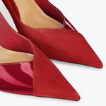 Coutgo Women’s Pointed Toe High Heels Pumps Patent Suede Stiletto Heels Red 10 Photo 6