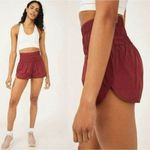 Free People  FP Movement The Way Home Running Hiking Shorts Burgundy Size M Photo 4