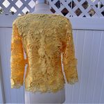 Boston Proper Yellow Lace Three Quarter sleeved Jacket size XS Photo 9