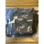 White Crow Shirt Women Size Small Ribbed Knit Short Sleeve V Neck Preppy Modern Photo 8