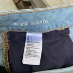 American Eagle AEO Hi-Rise Shortie distressed crochet pocket Jean Shorts Size 4 Photo 3
