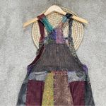 Handmade Patchwork Overall Maxi Baggy Jumpsuit Cotton Boho Hippie Multicolor L Brown Size L Photo 5