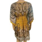MPH Collection Yellow Fluttery Paisley Dress Yellow Size L Photo 1
