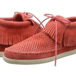 Minnetonka ‎ perforated leather fringe booties size 6.5 Photo 0