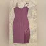 Dress the Population NEW ANTHROPOLOGIE Rory Side-Fringe Midi Dress purple sz S Photo 3