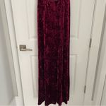 Lulus  whismygoth Burgundy crushed Velvet Backless Maxi Dress party holiday small Photo 7