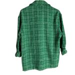 ZARA  Green Woven Plaid Tweed Button Front Shacket Overshirt Size XS Photo 8
