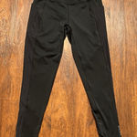 ROKA Black Leggings Tight Women’s Sz M Fitted Mesh Sides Pockets Size M Photo 0